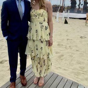 Self Portrait Pale Yellow Dress (size 4)